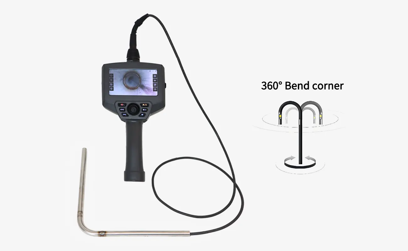 3.9mm Direct Sight Flexible Videoscope, 360° Articulating Borescope for Pipeline Inspection SPJL39D5 3.9mm Direct Sight Flexible Videoscope, 360° Articulating Borescope for Pipeline Inspection SPJL39D5