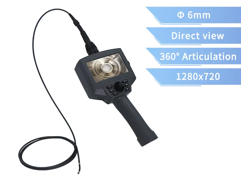 Industrial Inspection Camera, 6mm Probe Borescope, Direct View SPJL60D-L