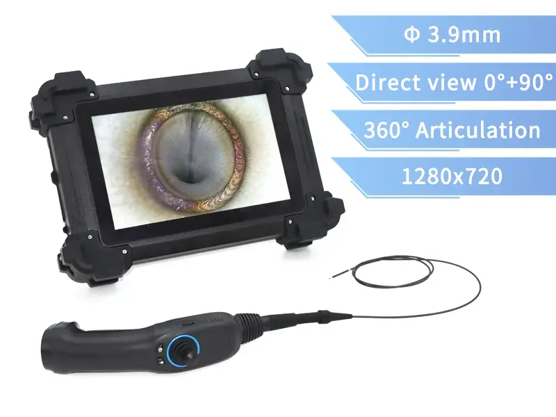 3.9mm Replaceable Tips Videoscope Inspection Camera with 10.1″ HD Screen M3N39R